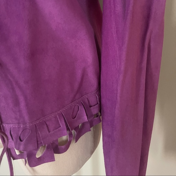 🆕 Scrupoli Lavender Suede Jacket Sz: 10 [IT 44] - Picture 8 of 11